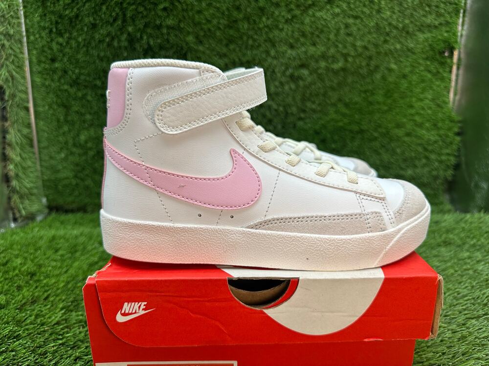 Nike Blazer Mid '77 DA4087-106 Athletic Sneaker Shoes Girls 1.5Y White Leather